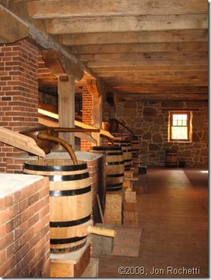 Washington's Distillary interior Washington's Distillary interior